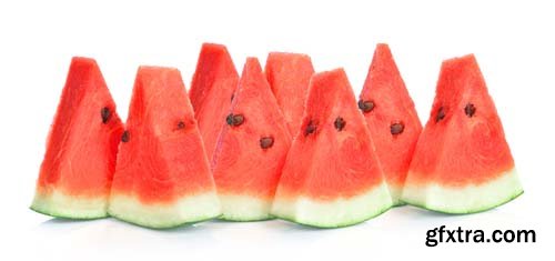 Sliced Of Watermelon Isolated - 5xJPGs