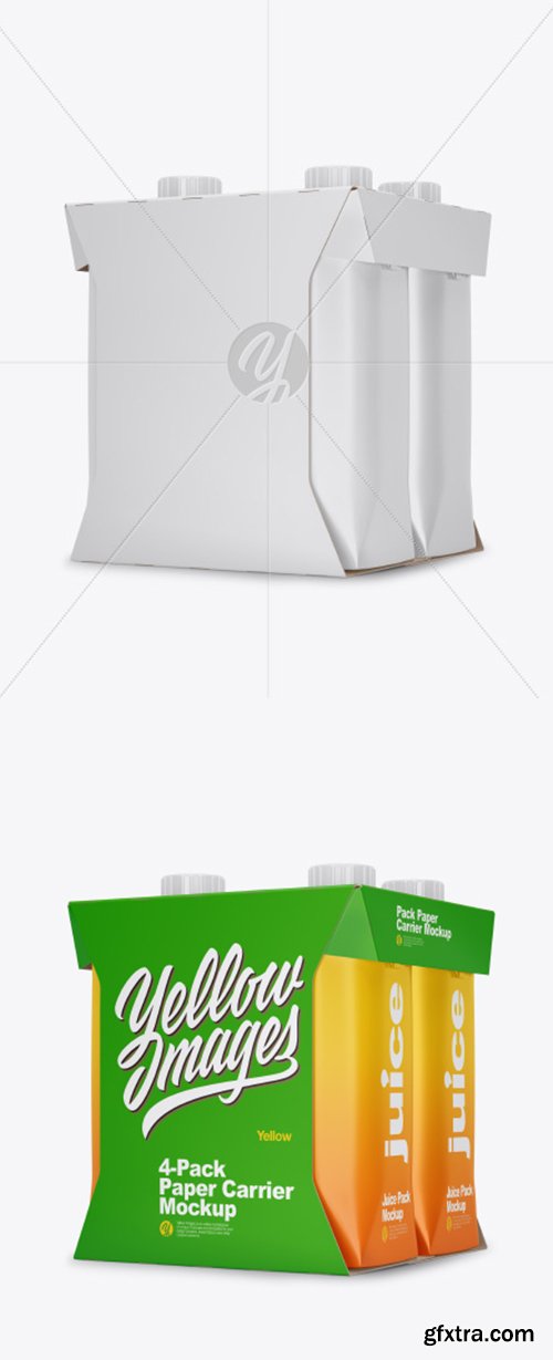 4 Pack Paper Carrier Mockup 42276