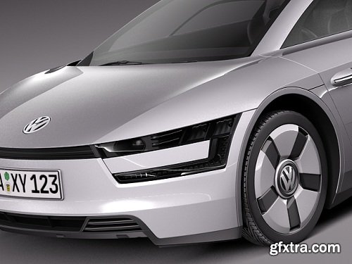 Volkswagen XL1 2014 3D Model