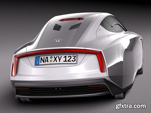 Volkswagen XL1 2014 3D Model