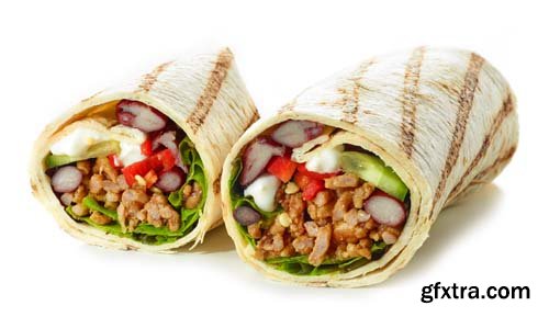 Tortilla Wrap Isolated  - 8xJPGs