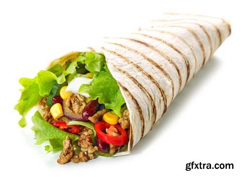 Tortilla Wrap Isolated  - 8xJPGs