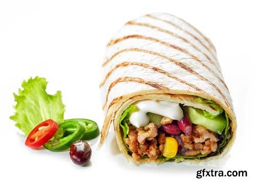 Tortilla Wrap Isolated  - 8xJPGs