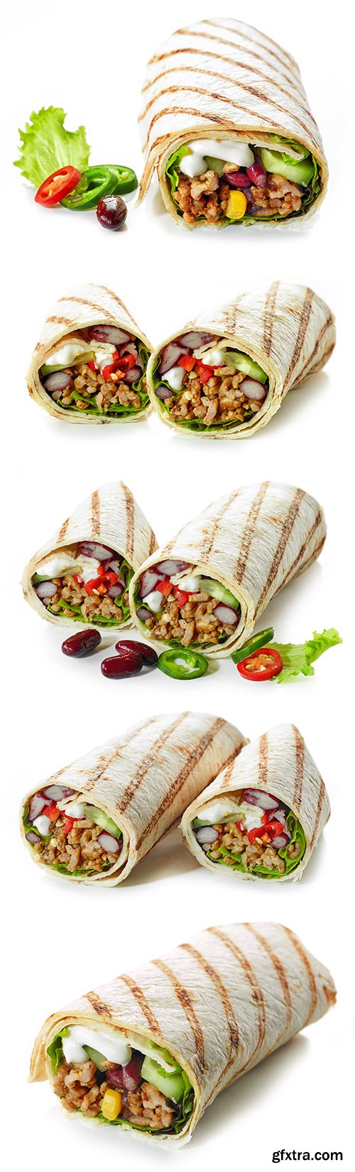 Tortilla Wrap Isolated  - 8xJPGs