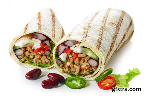 Tortilla Wrap Isolated  - 8xJPGs