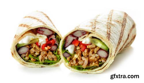 Tortilla Wrap Isolated  - 8xJPGs