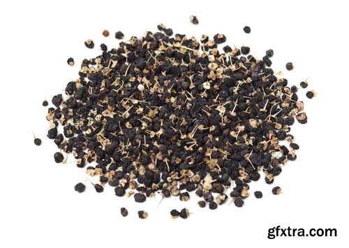 Traditional Chinese Black Herbs Dried Isolated - 5xJPGs