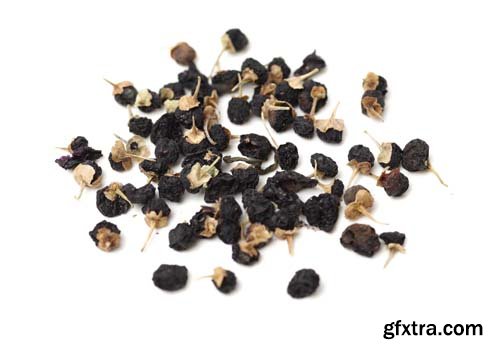 Traditional Chinese Black Herbs Dried Isolated - 5xJPGs