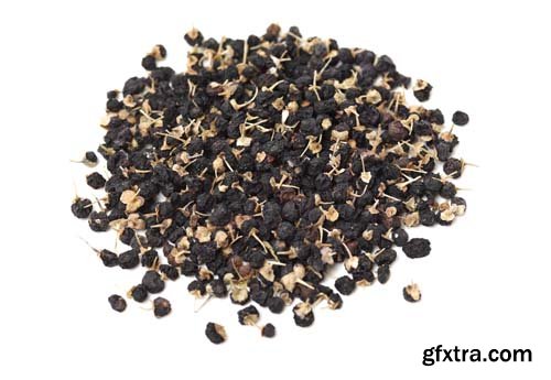 Traditional Chinese Black Herbs Dried Isolated - 5xJPGs