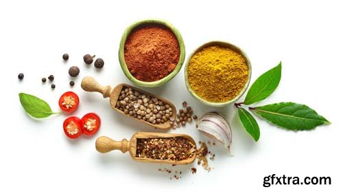 Various Spices Isolated - 7xJPGs