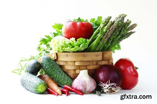 Various Spring Vegetables Isolated - 9xJPGs