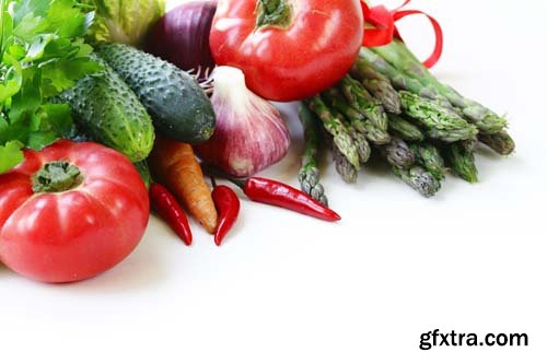 Various Spring Vegetables Isolated - 9xJPGs