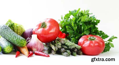 Various Spring Vegetables Isolated - 9xJPGs