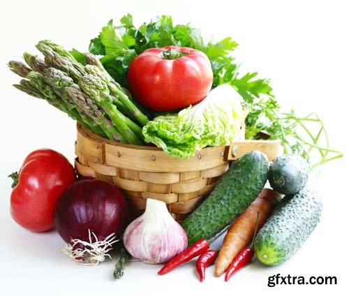 Various Spring Vegetables Isolated - 9xJPGs