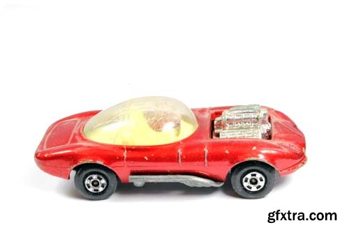 Vintage Retro Sports Car Child Toy Isolated - 12xJPGs