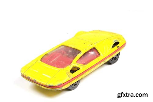 Vintage Retro Sports Car Child Toy Isolated - 12xJPGs