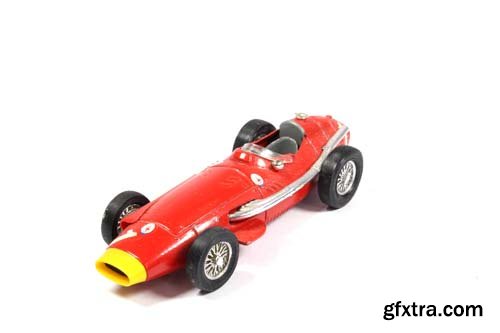 Vintage Retro Sports Car Child Toy Isolated - 12xJPGs