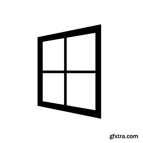 Window Icon Isolated - 12xJPGs