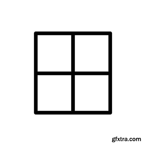 Window Icon Isolated - 12xJPGs