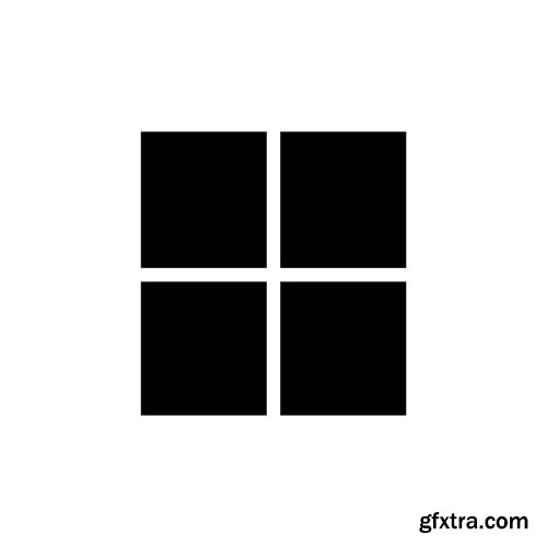 Window Icon Isolated - 12xJPGs