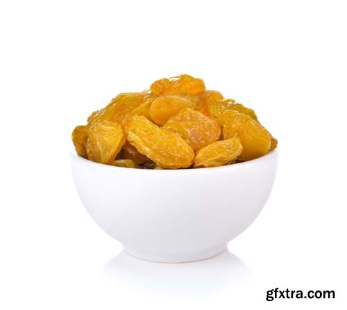 Yellow Raisins Isolated - 6xJPGs