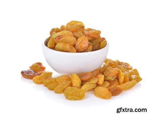 Yellow Raisins Isolated - 6xJPGs