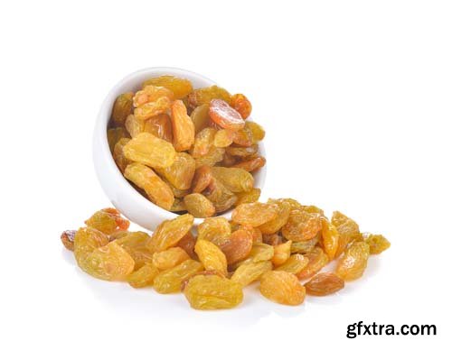 Yellow Raisins Isolated - 6xJPGs