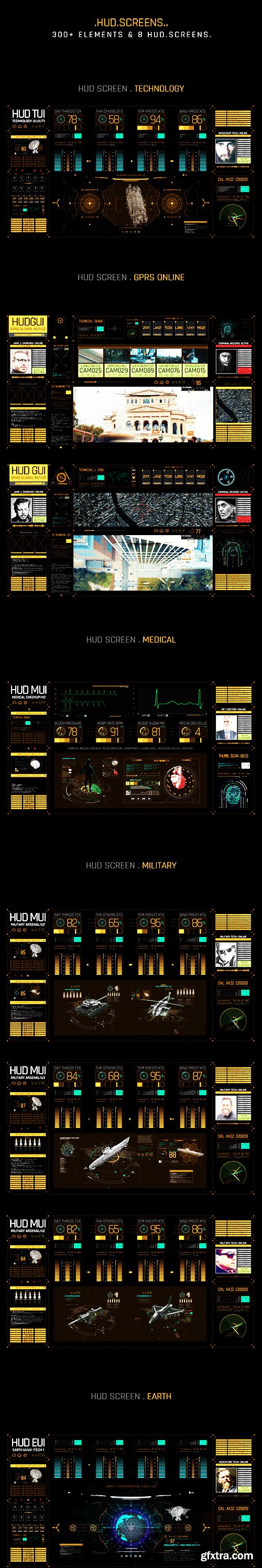 Videohive HUD Screens 22837246