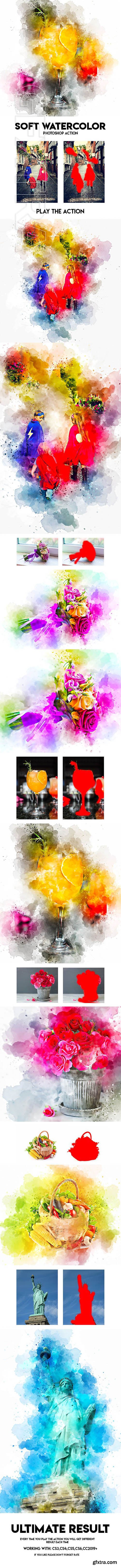 GraphicRiver - Soft Watercolor Photoshop Action 23799935