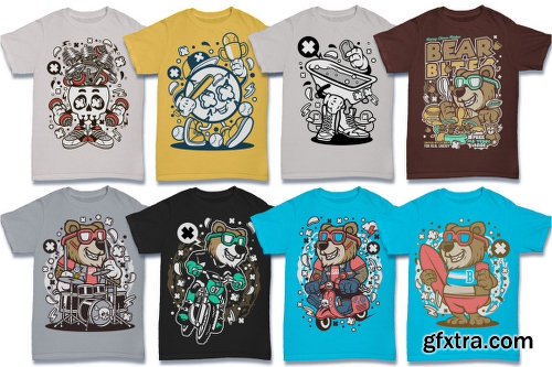 DealJumbo 224 Pro Cartoon T-shirt Designs