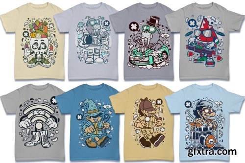 DealJumbo 224 Pro Cartoon T-shirt Designs