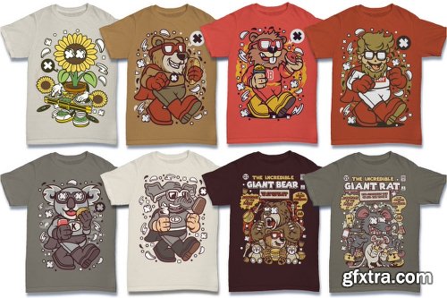 DealJumbo 224 Pro Cartoon T-shirt Designs