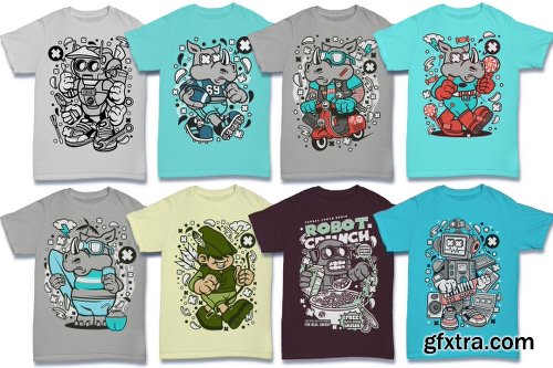 DealJumbo 224 Pro Cartoon T-shirt Designs