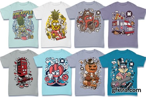 DealJumbo 224 Pro Cartoon T-shirt Designs