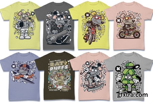 DealJumbo 224 Pro Cartoon T-shirt Designs