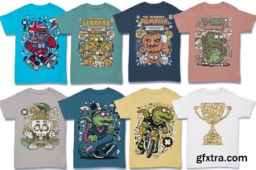 DealJumbo 224 Pro Cartoon T-shirt Designs