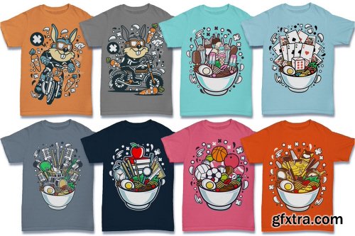 DealJumbo 224 Pro Cartoon T-shirt Designs