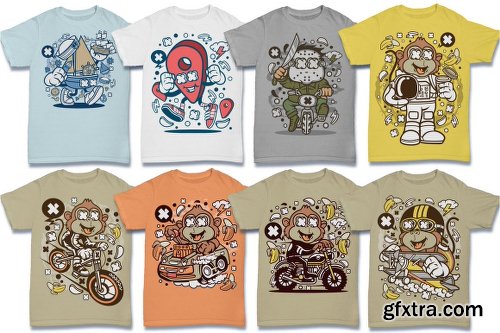 DealJumbo 224 Pro Cartoon T-shirt Designs