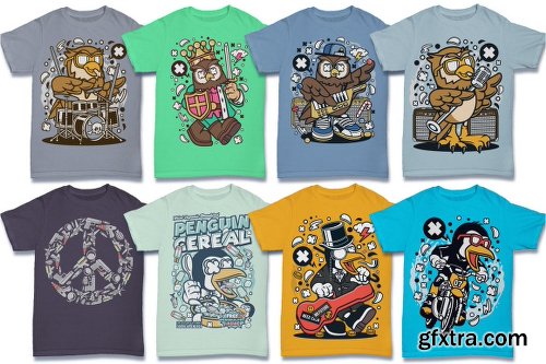 DealJumbo 224 Pro Cartoon T-shirt Designs