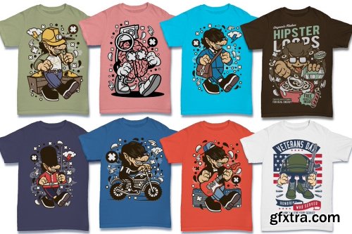 DealJumbo 224 Pro Cartoon T-shirt Designs