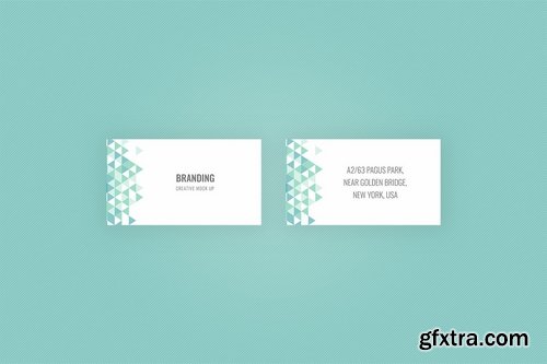 Branding Mock Up - Teal Triangles for Figma