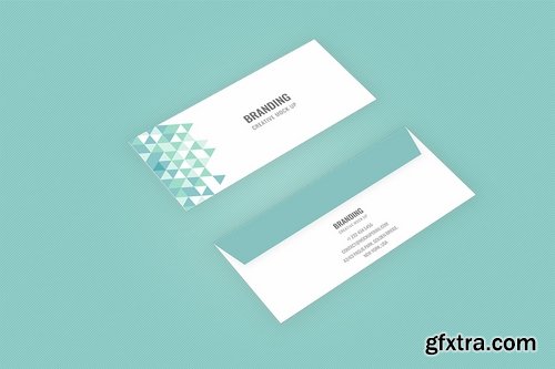 Branding Mock Up - Teal Triangles for Figma