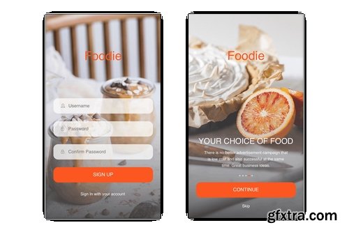 Foodie - Food Delivery Mobile App for Figma
