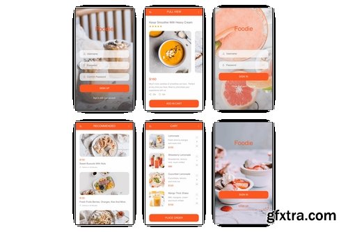 Foodie - Food Delivery Mobile App for Figma