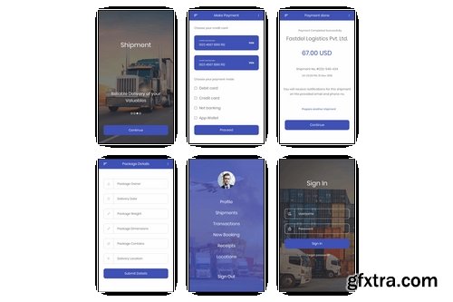 Shipment -Transport, Logistic & Freight Figma App