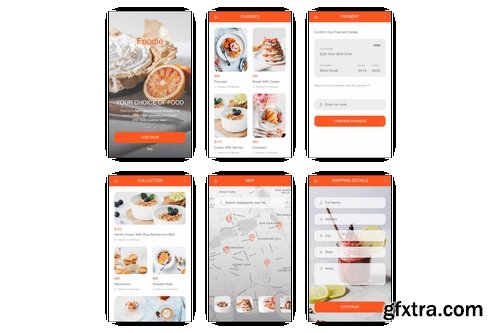 Foodie - Food Delivery Mobile App for Figma