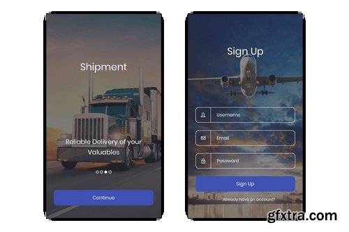 Shipment -Transport, Logistic & Freight Figma App