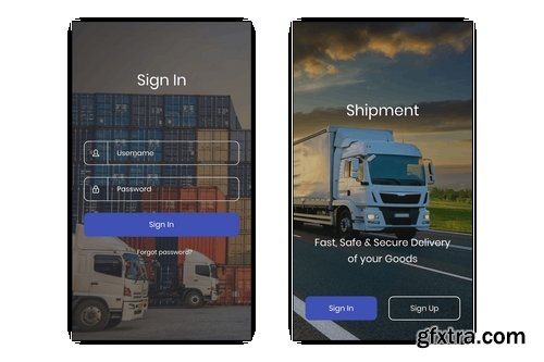 Shipment -Transport, Logistic & Freight Figma App