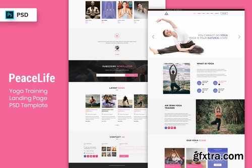 Yoga Training - Landing Page PSD Template