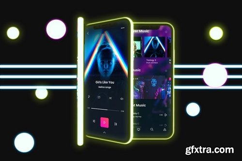 Neon iPhone XS MockUp